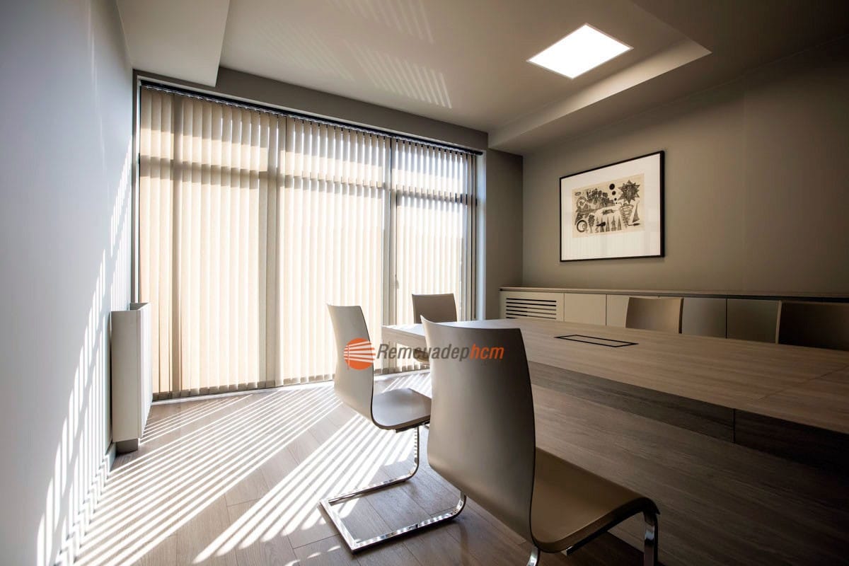 rèm lá dọc phòng khách