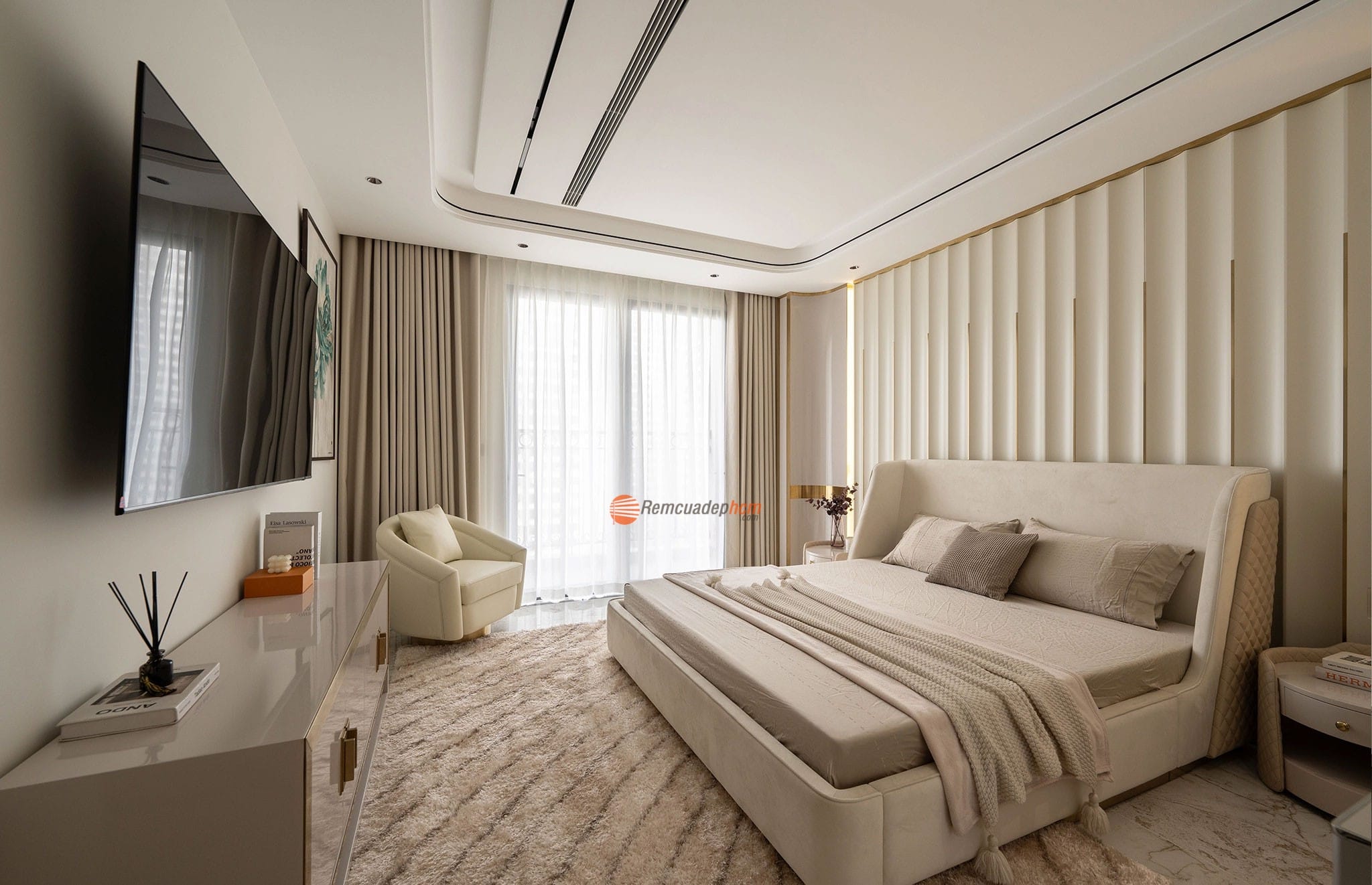 rèm cửa phòng ngủ chống nắng