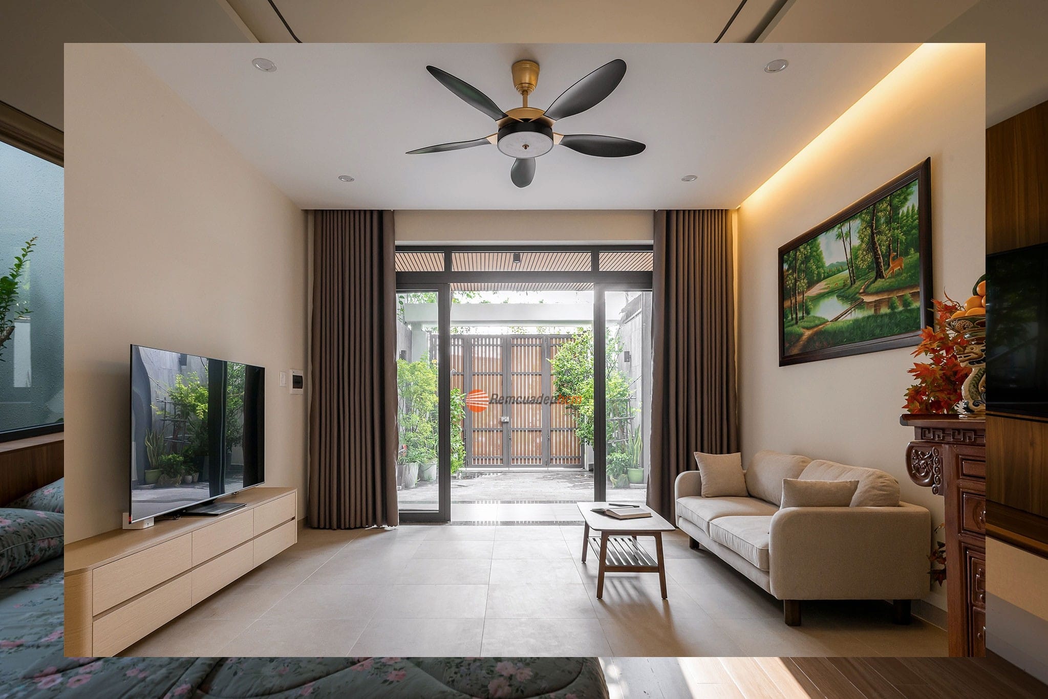 màn vải chống nắng phòng khách màn vải chống nắng phòng khách