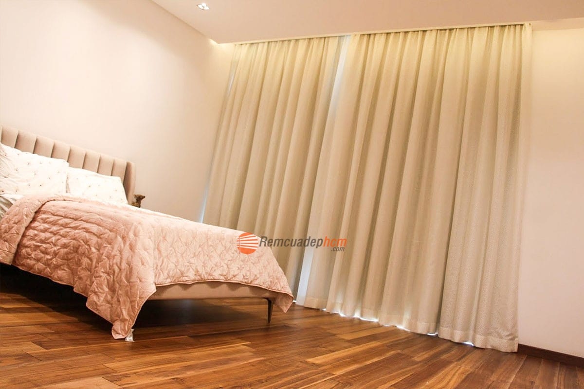 rèm vải chống nắng phòng ngủ