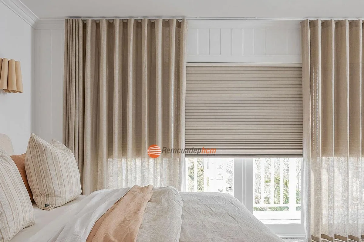 rèm vải che nắng phòng ngủ