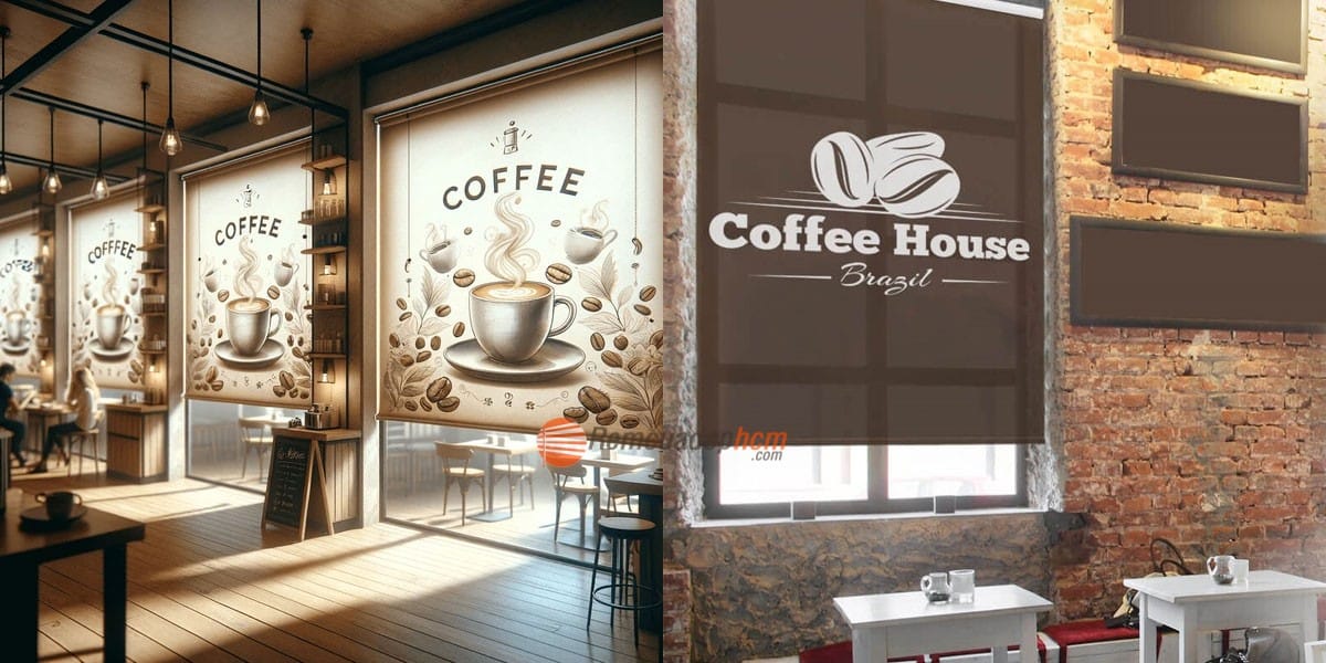 Rèm cuốn in logo Rèm cuốn in logo