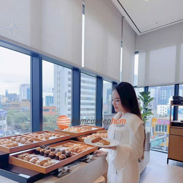 Rèm cuốn trơn máng cầu vồng Hàn Quốc