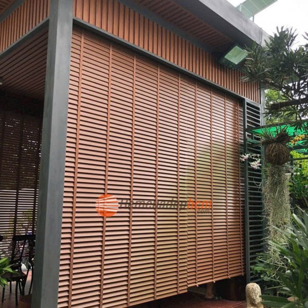 Rèm nhựa giả gỗ cao cấp ngoài trời