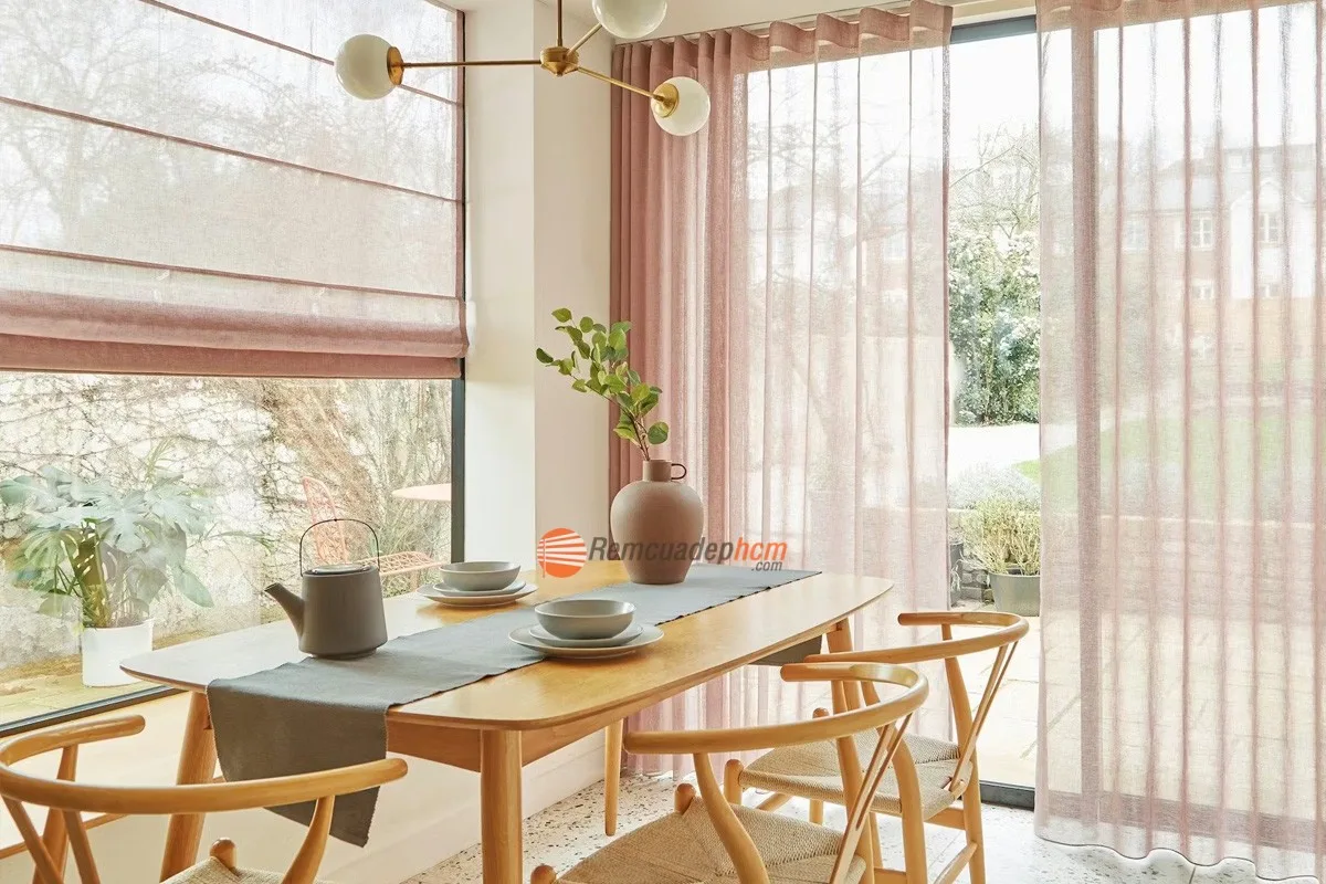 rèm voan trang trí phòng khách
